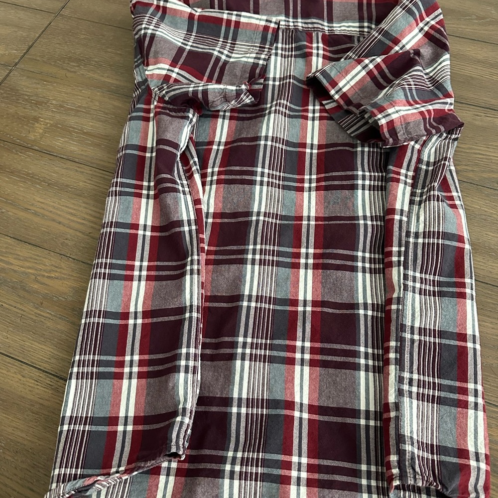 Carhartt Men's Burgundy and White‎ Plaid Shirt - Picture 5 of 5